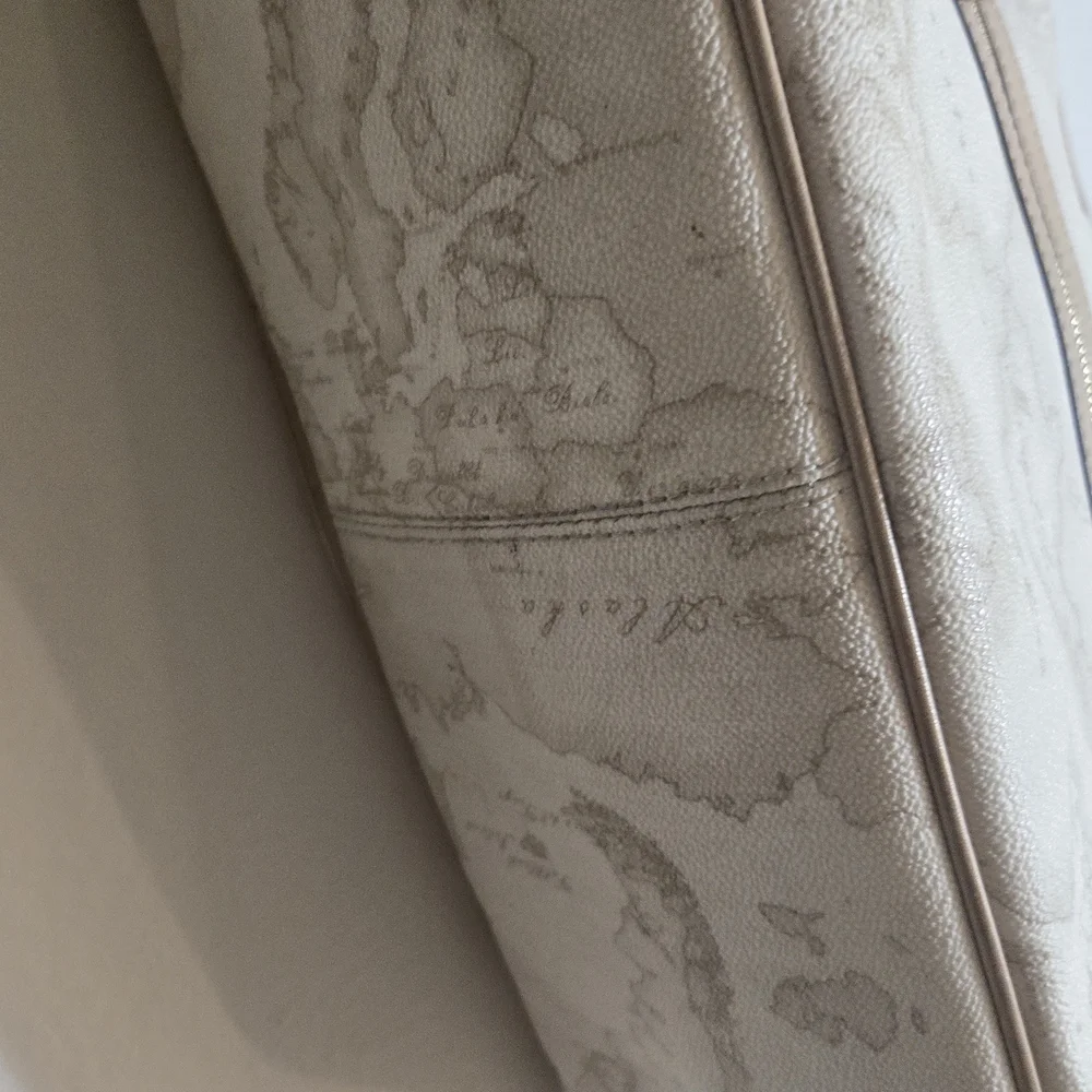 Bag Italy Alviero Martini Elegant Beige Map Print Handbag